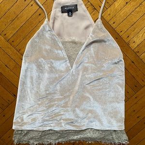 Champagne Velvet Lace Cami